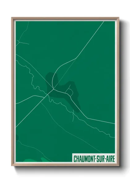 Une affiche de carte sur Chaumont-sur-Aire