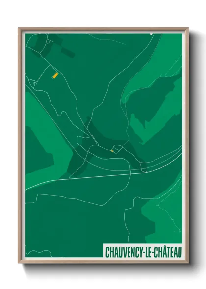 Une affiche de carte sur Chauvency-le-Château