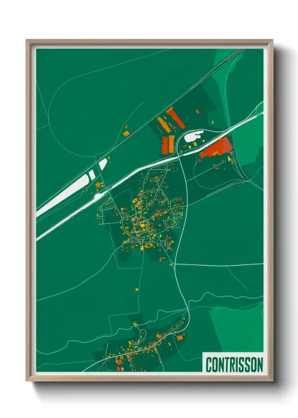 Une affiche de carte sur Contrisson