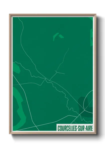 Une affiche de carte sur Courcelles-sur-Aire