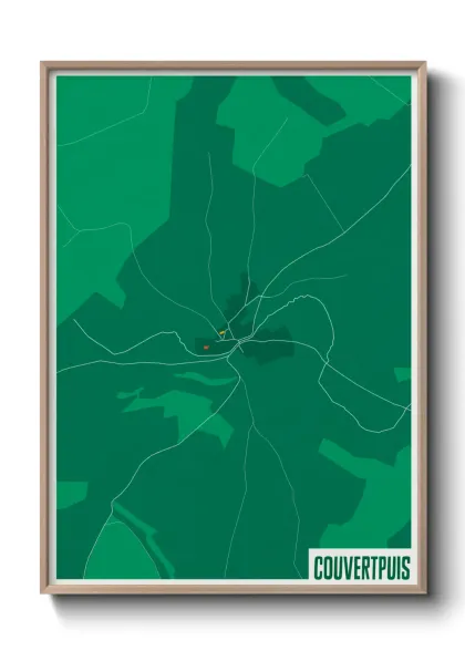 Une affiche de carte sur Couvertpuis
