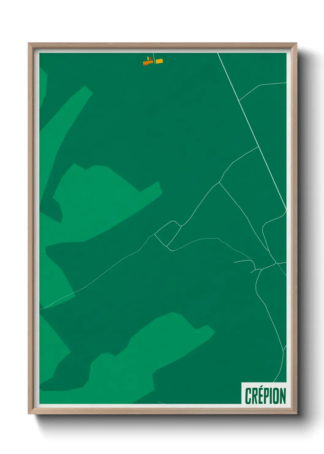 Un poster carte Crépion
