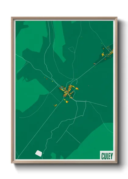 Une affiche de carte sur Culey