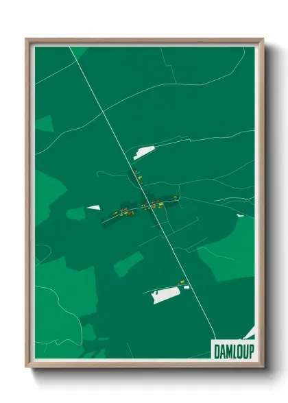 Une affiche de carte sur Damloup