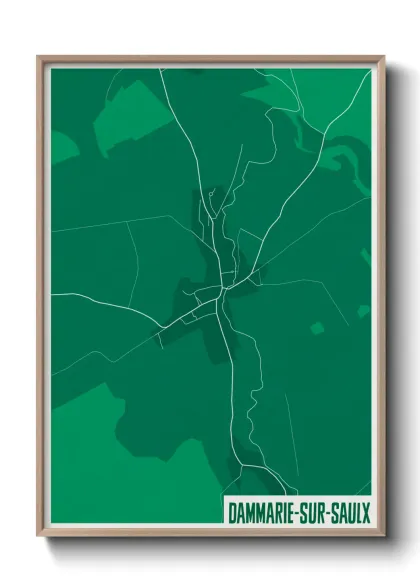 Une affiche de carte sur Dammarie-sur-Saulx