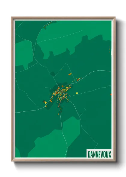 Une affiche de carte sur Dannevoux