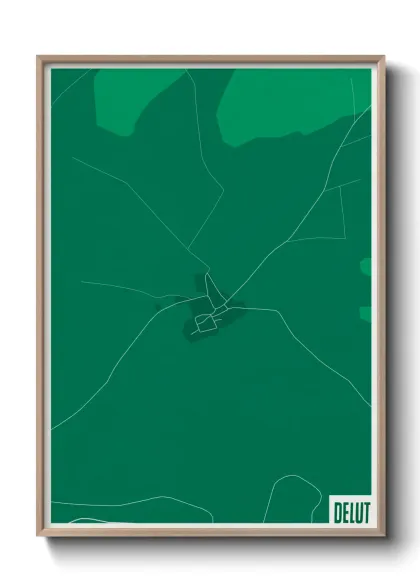 Une affiche de carte sur Delut