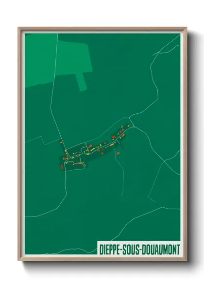 Une affiche de carte sur Dieppe-sous-Douaumont