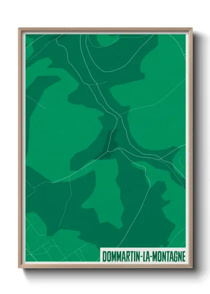 Une affiche de carte sur Dommartin-la-Montagne