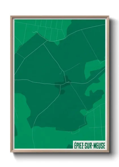 Une affiche de carte sur Épiez-sur-Meuse