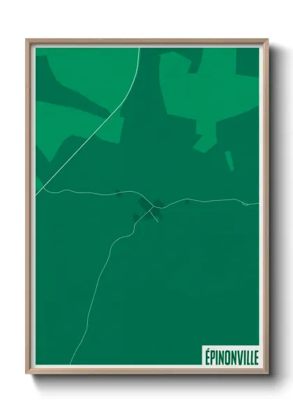Une affiche de carte sur Épinonville
