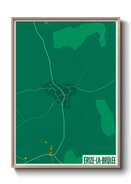 Une affiche de carte sur Érize-la-Brûlée