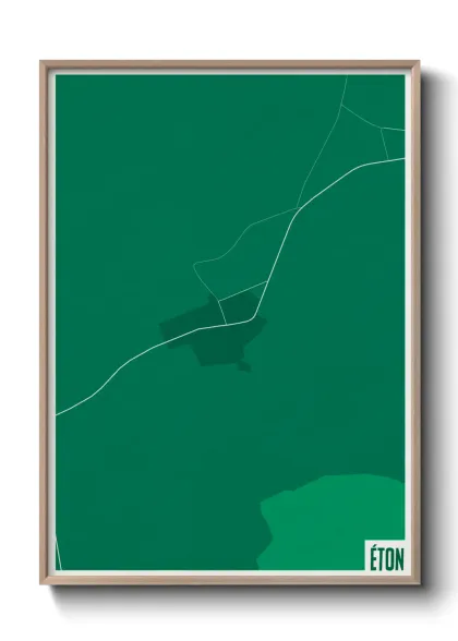 Une affiche de carte sur Éton