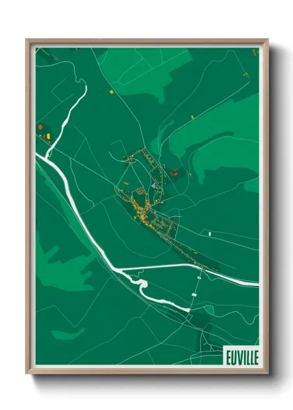 Une affiche de carte sur Euville