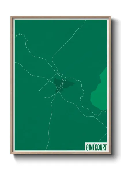 Une affiche de carte sur Gimécourt