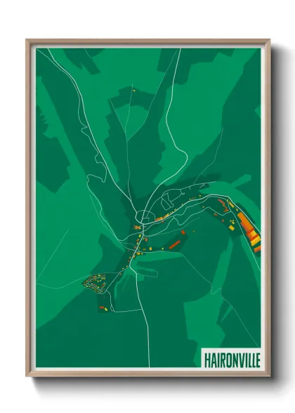 Une affiche de carte sur Haironville