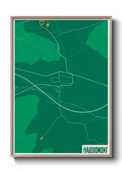 Une affiche de carte sur Haudiomont