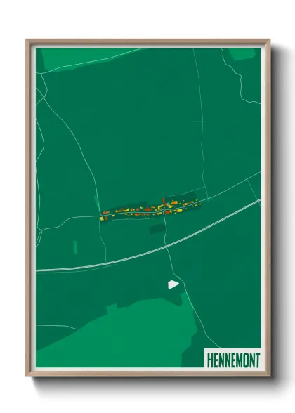 Une affiche de carte sur Hennemont