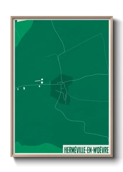 Une affiche de carte sur Herméville-en-Woëvre