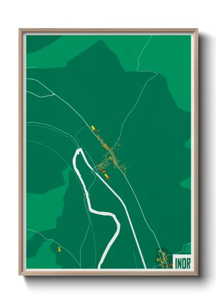 Une affiche de carte sur Inor