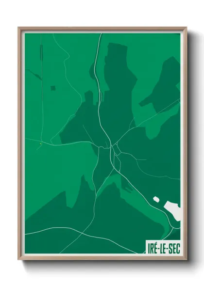 Une affiche de carte sur Iré-le-Sec