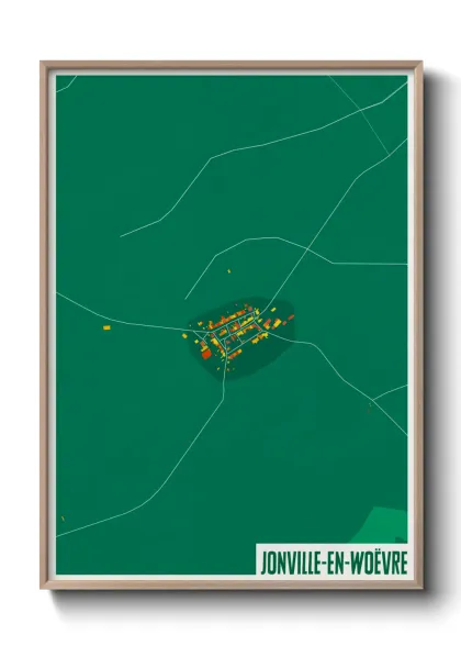 Une affiche de carte sur Jonville-en-Woëvre