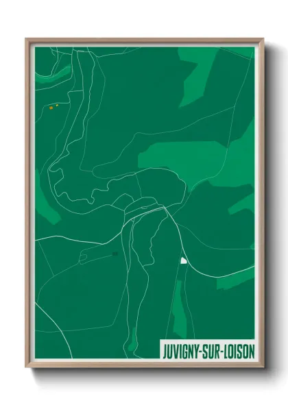 Une affiche de carte sur Juvigny-sur-Loison