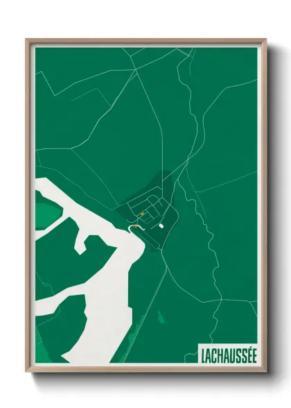 Une affiche de carte sur Lachaussée