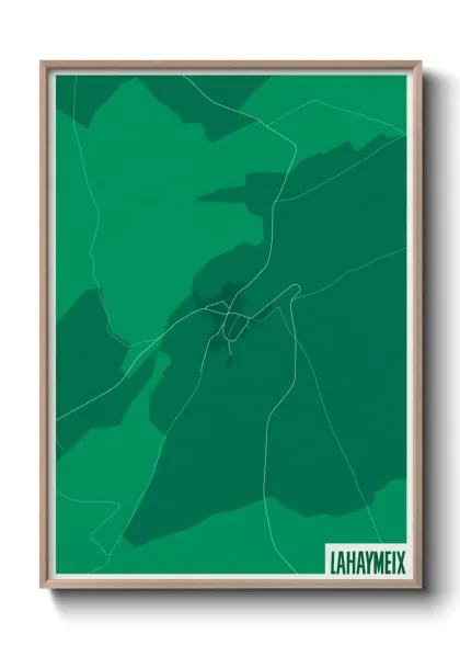 Une affiche de carte sur Lahaymeix