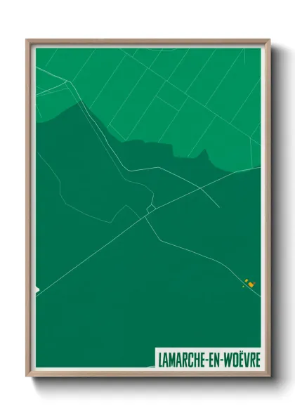 Une affiche de carte sur Lamarche-en-Woëvre