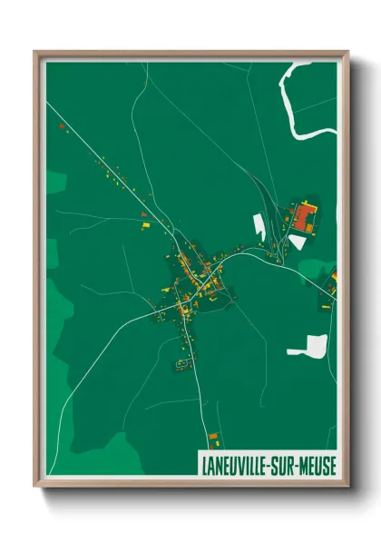 Une affiche de carte sur Laneuville-sur-Meuse