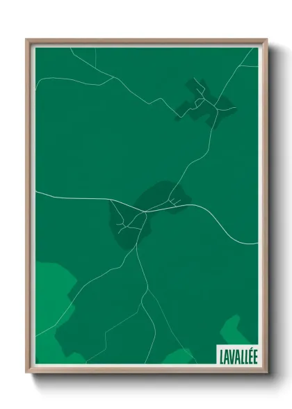 Une affiche de carte sur Lavallée
