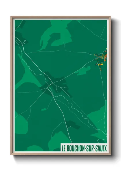 Une affiche de carte sur Le Bouchon-sur-Saulx
