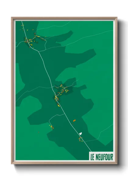 Une affiche de carte sur Le Neufour