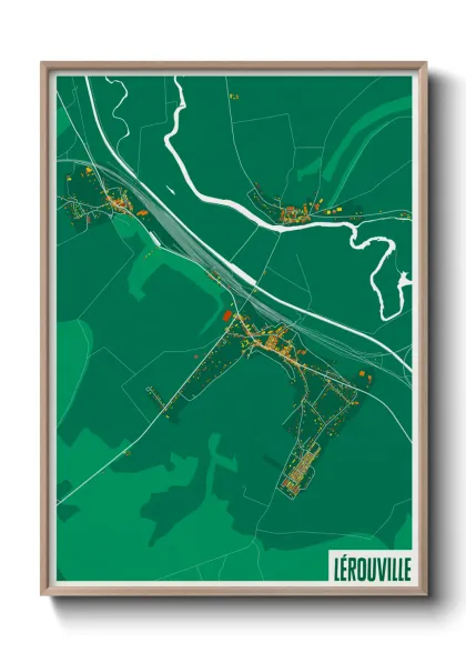 Une affiche de carte sur Lérouville