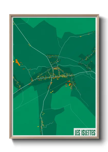 Une affiche de carte sur Les Islettes