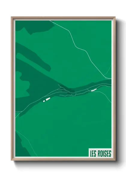 Une affiche de carte sur Les Roises