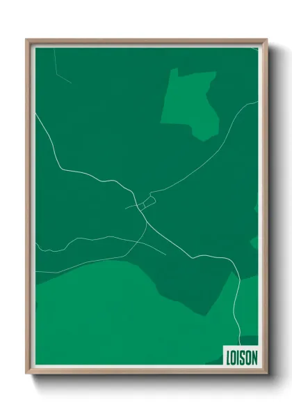 Une affiche de carte sur Loison