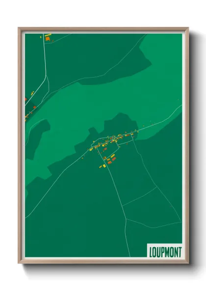 Une affiche de carte sur Loupmont