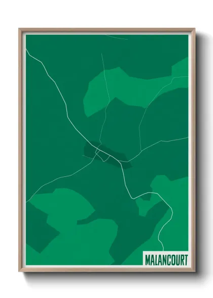 Une affiche de carte sur Malancourt