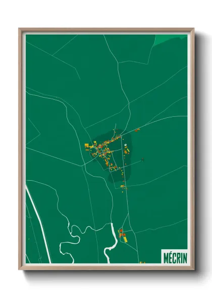 Une affiche de carte sur Mécrin