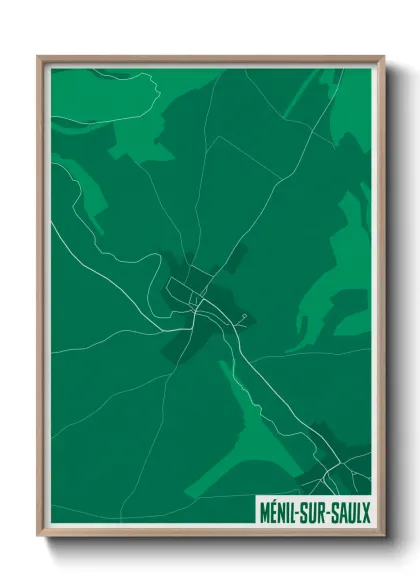 Une affiche de carte sur Ménil-sur-Saulx