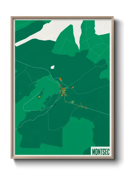Une affiche de carte sur Montsec
