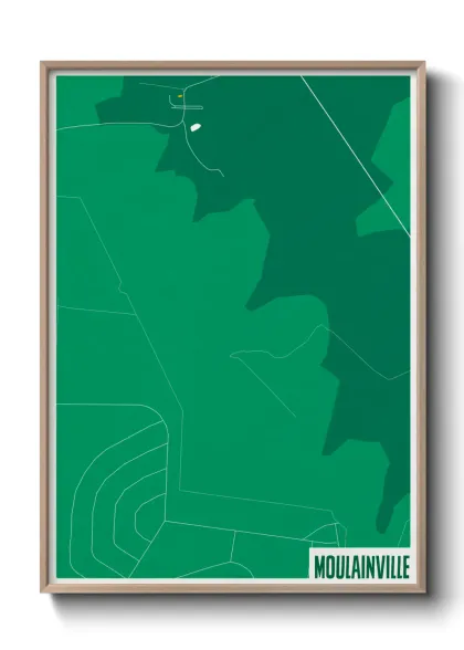 Une affiche de carte sur Moulainville