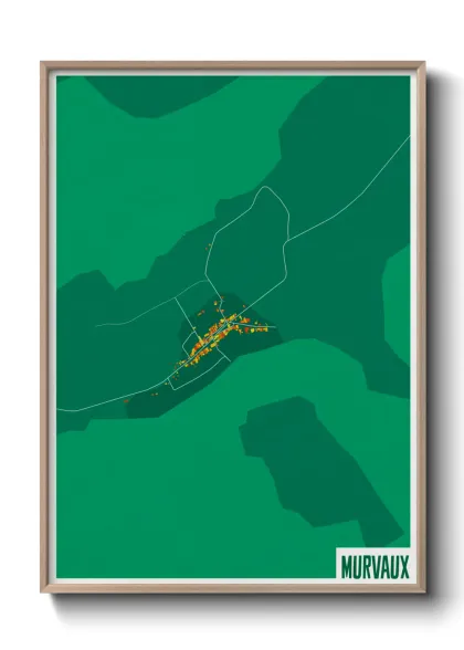 Une affiche de carte sur Murvaux