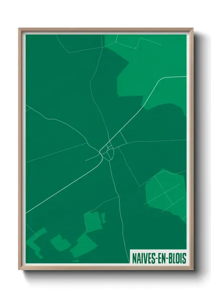 Une affiche de carte sur Naives-en-Blois