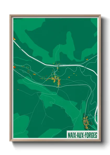 Une affiche de carte sur Naix-aux-Forges