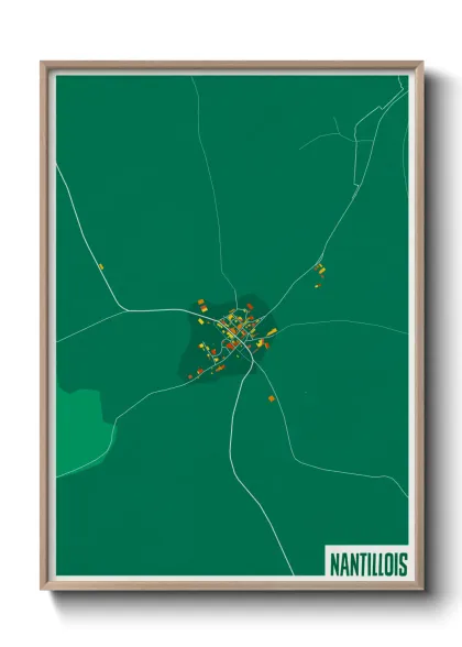 Une affiche de carte sur Nantillois