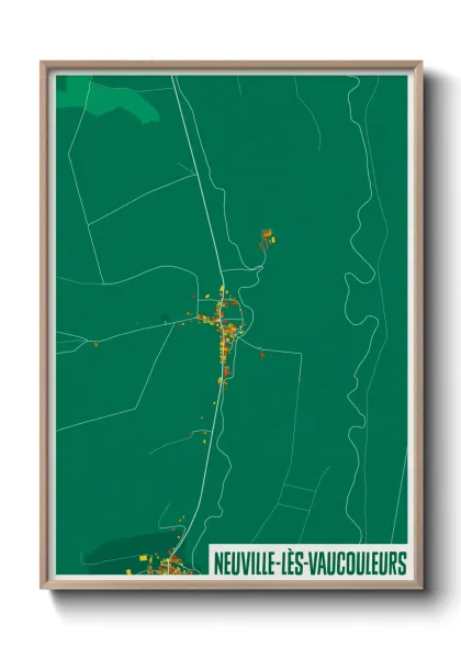 Une affiche de carte sur Neuville-lès-Vaucouleurs