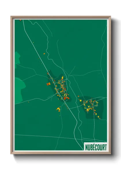 Une affiche de carte sur Nubécourt